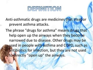 Anti Asthmatic Drugs