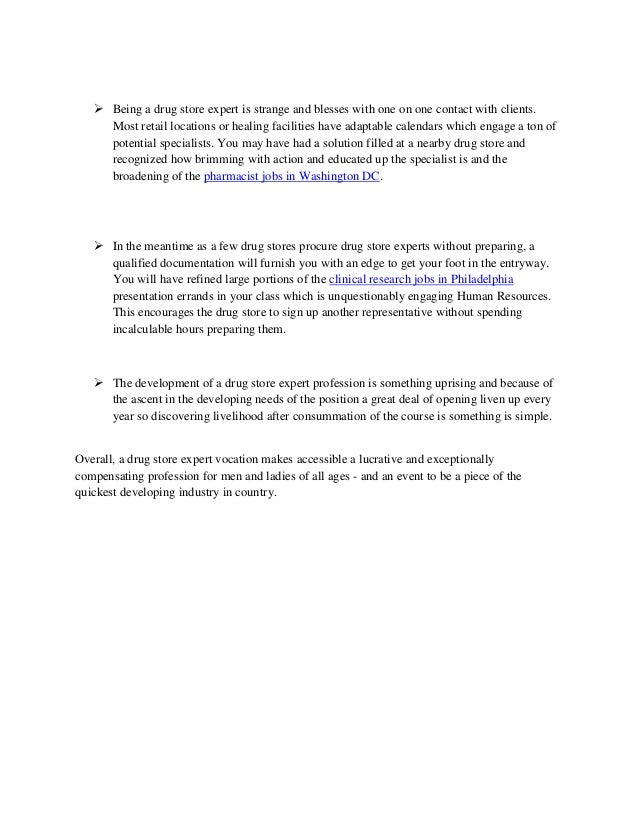 Pharmacist jobs in washington dc