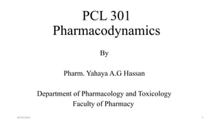 Pharmacodynamics pharmacology of body drug reaction | PPT