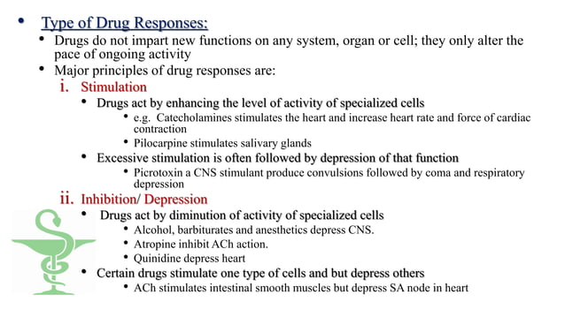 Pharmacodynamics, mechanism of drug action | PPTX