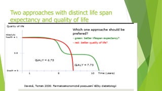 Two approaches with distinct life span
expectancy and quality of life
 
