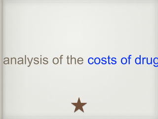 analysis of the costs of drug  
