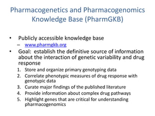 CONCLUSION 
• Nonetheless, the potential utility of pharmacogenetics 
to optimize drug therapy is great. 
• Advantage They...