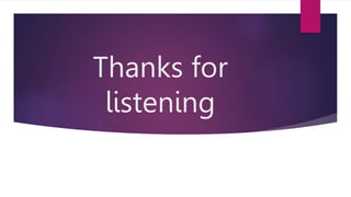 Thanks for
listening
 