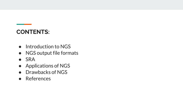 NGS File formats | PPTX