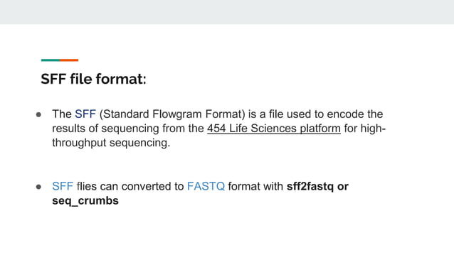 NGS File formats | PPTX