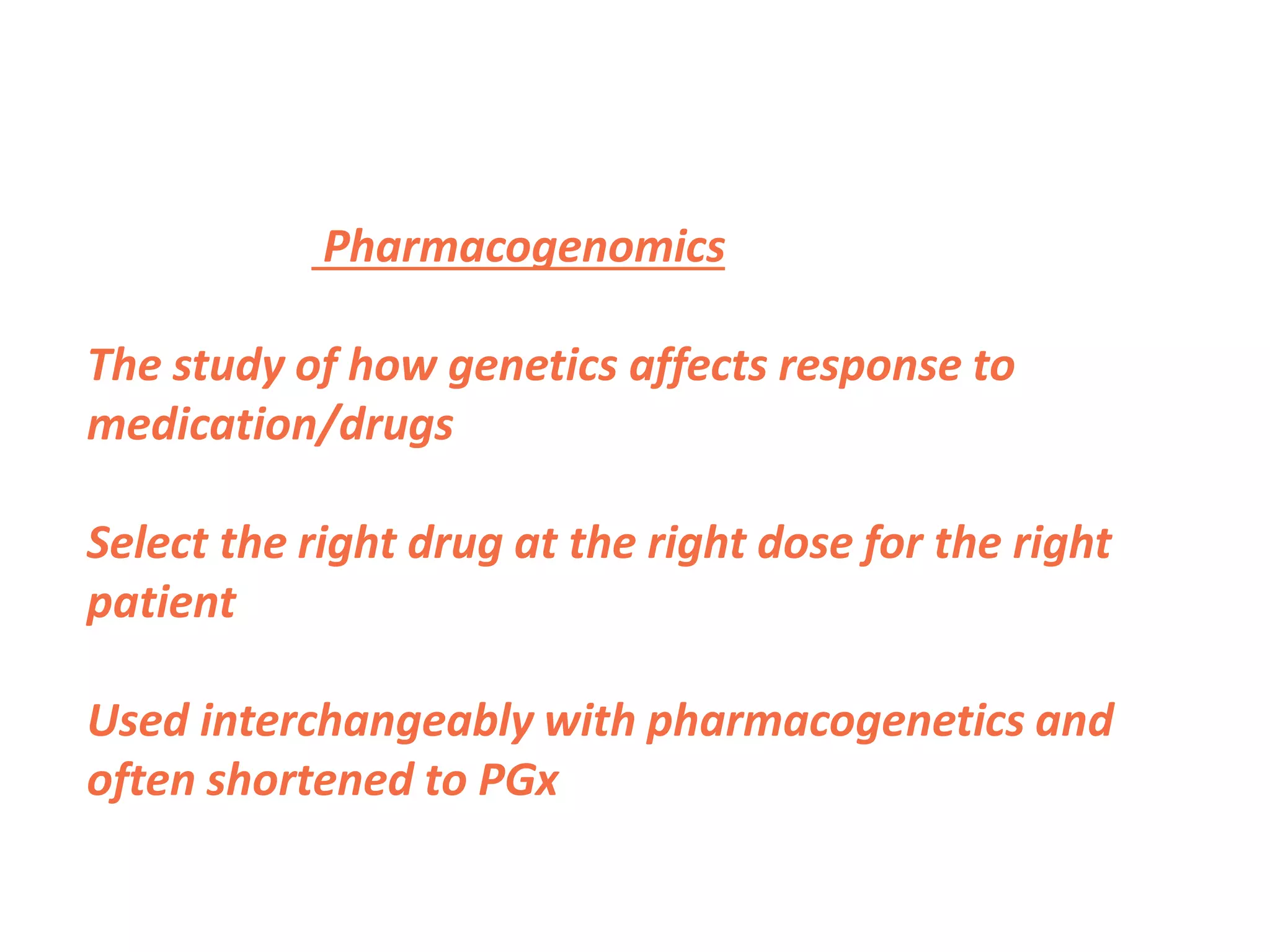 Pharmacogenomics | PDF