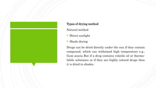 Shade Drying Example Pharmacognosy and its scope its tells about pharmacognosy and its scope ...