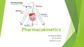 Pharmacokinetics
Dr Rupesh Dalavi
PG Resident
NIMS&R,Jaipur.
 