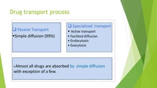 Drug transport process
 
