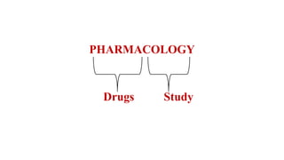 PHARMACOLOGY
Drugs Study
 