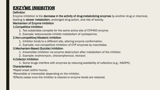 Inhibit Example Comprehensive Pharmacology Notes on Enzyme | PPTX