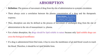 Pharmacokinetics (ADME-Absorption, Distribution, Metabolism & Excretion ...