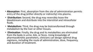 Pharmacokinetics and route of drug administration | PDF