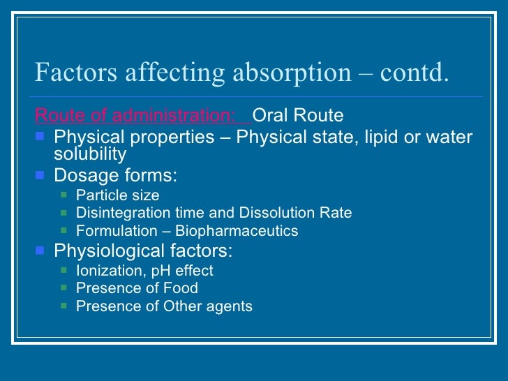 physiological factors affecting drug absorption pdf
