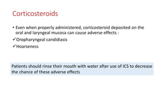 Pharmacological agents in bronchial asthma and copd | PPTX