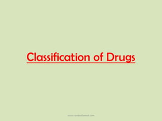 Pharmacological classification of Drug by KD tripathy