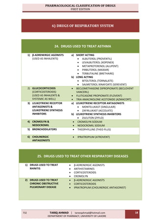 PHARMACOLOGICAL __د حاتم البيطارCLASSIFICATION OF __DRUGS BY GROUPS .pdf