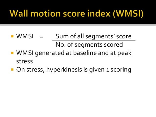 Wall Motion Score Index _ Coronary Artery Disease: Assessing Regional ...