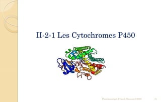 II-2-1 Les Cytochromes P450
Pharmacologie Franck Rencurel 2020 21
 