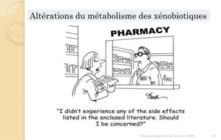 Altérations du métabolisme des xénobiotiques
Pharmacologie Franck Rencurel 2020 93
 
