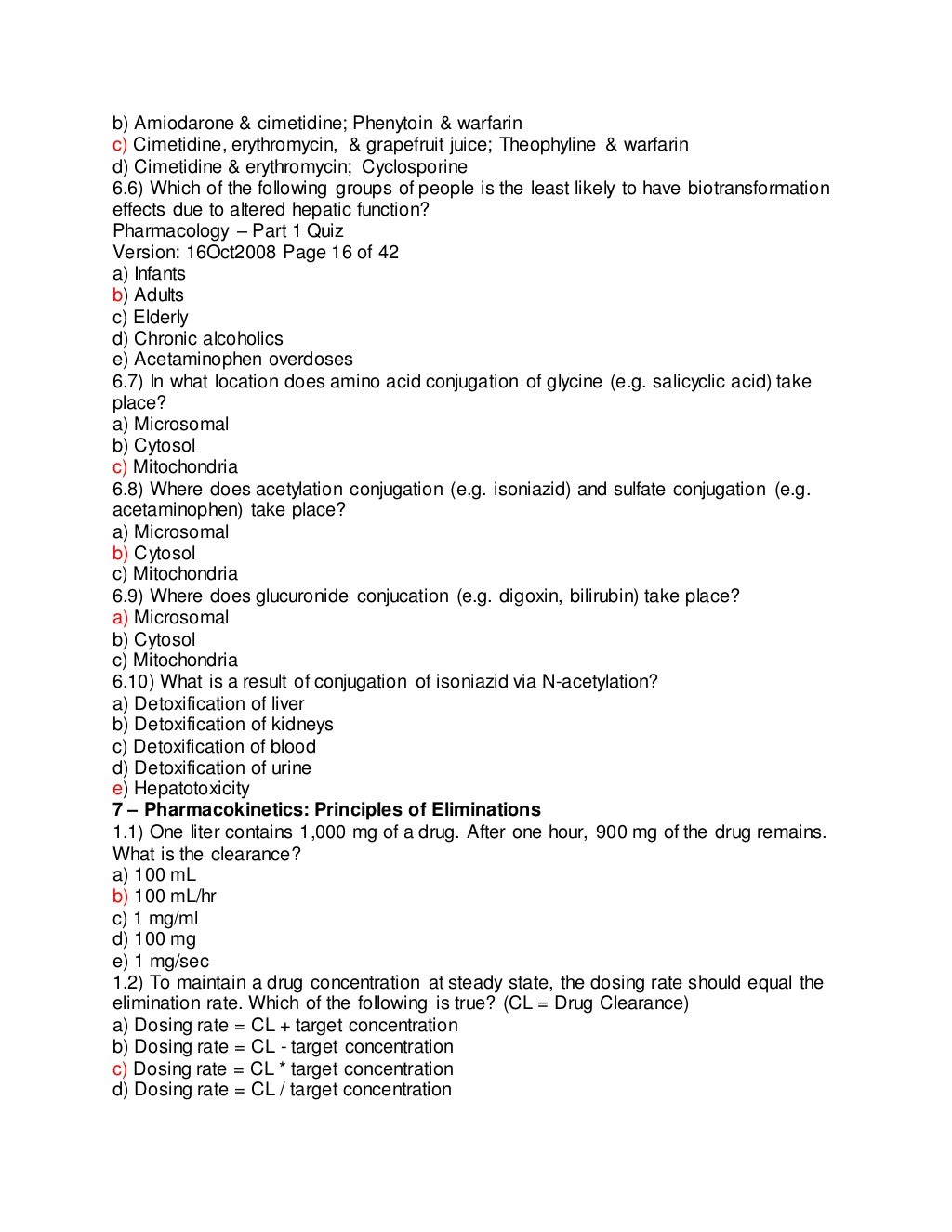 Pharmacology MCQ with Solution