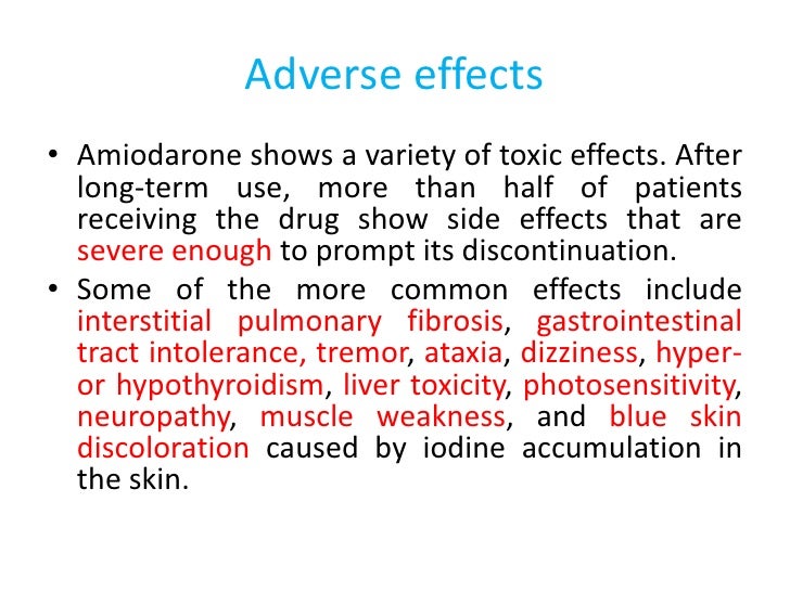 Amiodarone Toxicity Side Effects