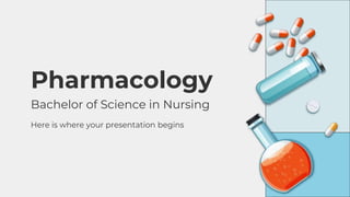 Pharmacology
Bachelor of Science in Nursing
Here is where your presentation begins
 