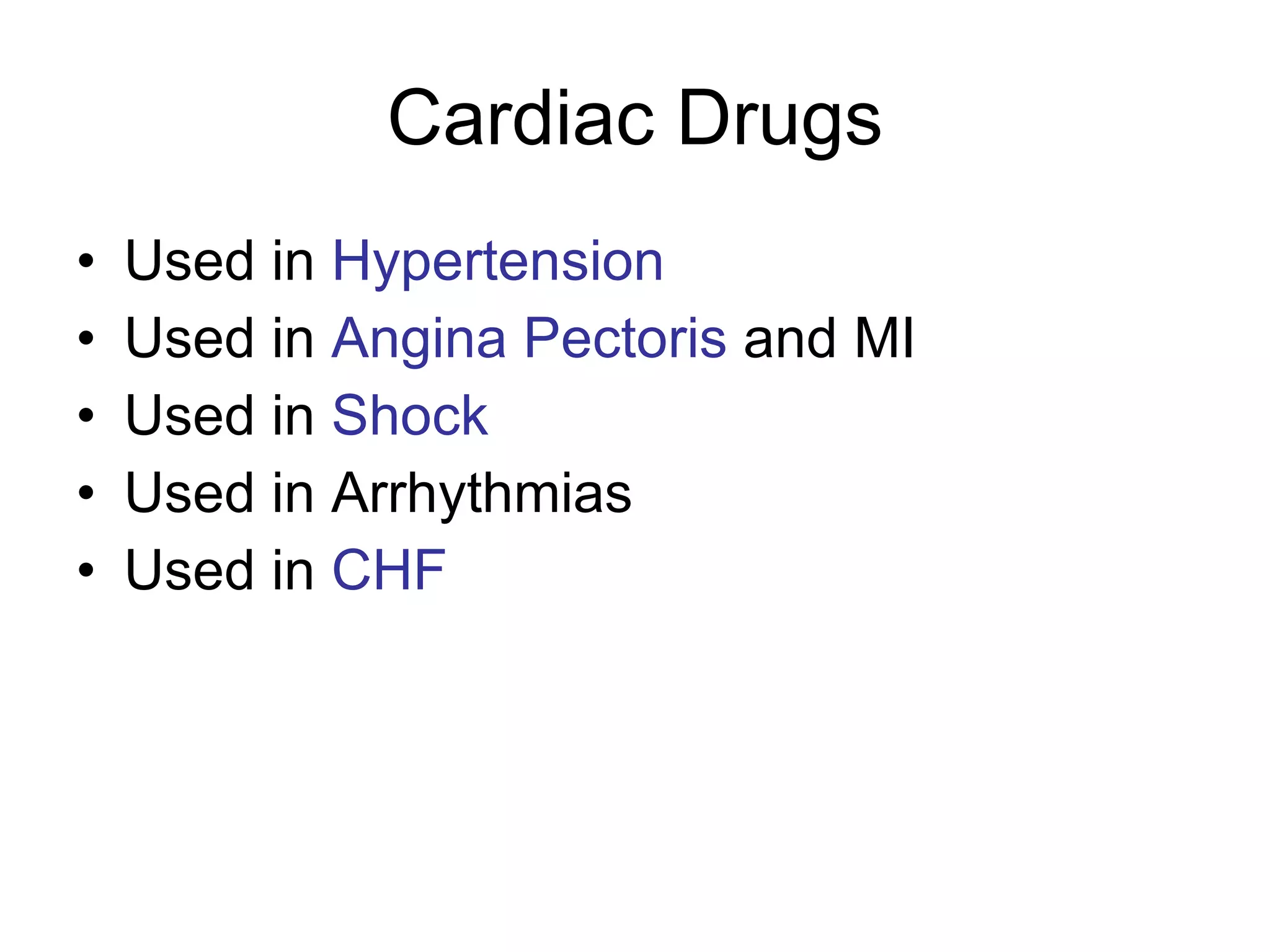 Pharmacology Cardiovascular Drugs | PPT