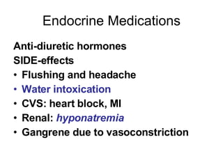 Pharmacology   Endocrine Drugs