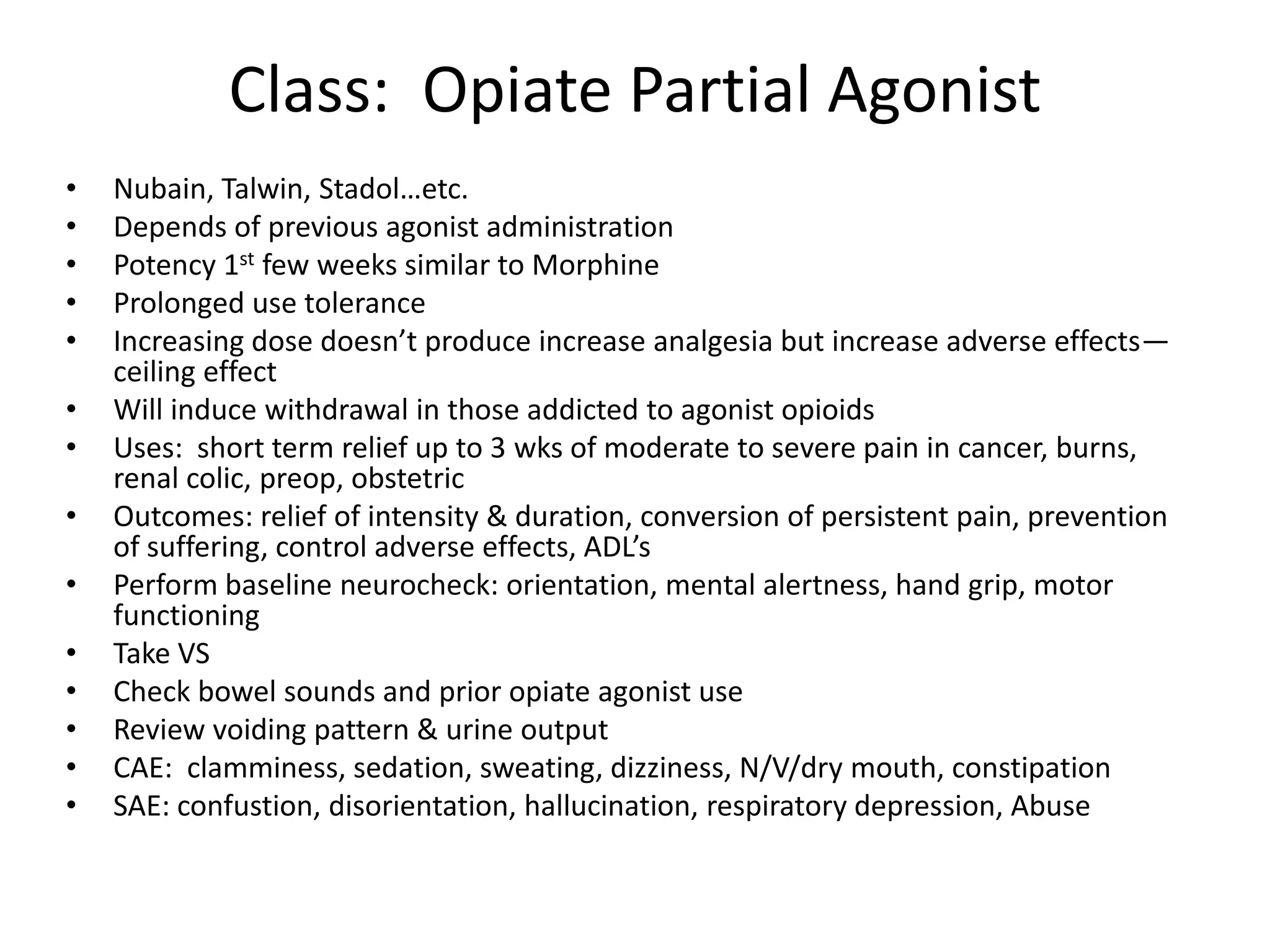 Talwin Medication Class Pharmacology -pain management 3 | PPTX