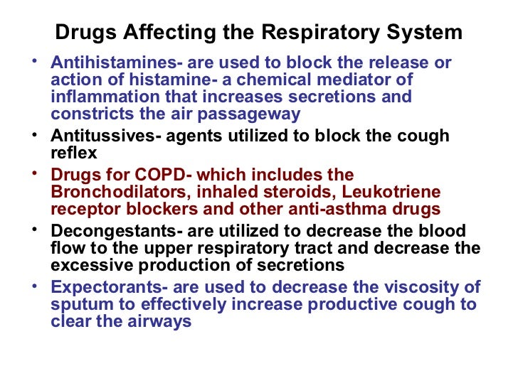 Pharmacology Respiratory Drugs
