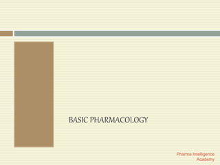 BASIC PHARMACOLOGY
Pharma Intelligence
Academy
 