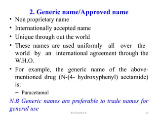 Comprehensive Pharmacology and Drug Dispensing Principles | PPTX