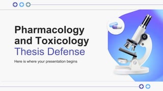 Pharmacology
and Toxicology
Thesis Defense
Here is where your presentation begins
 