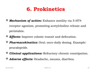 Prokinetics Examples PHARMACOLOGY II GROUP 10 presentation work | PPTX