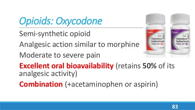 how to increase oxycodone bioavailability