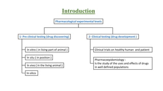 Pharmacology (introduction and handling of experimental animals)