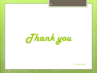 60

Thank you
Dr. Rohan Kolla

 