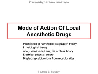 Pharmacokinetics of local
      anesthetics
             Uptake
             Potency
             Duration
        Biotran...
