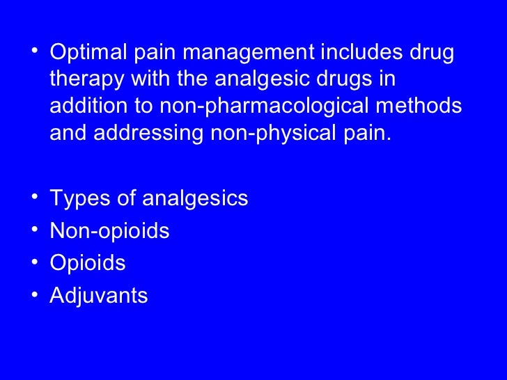 Pharmacology of pain