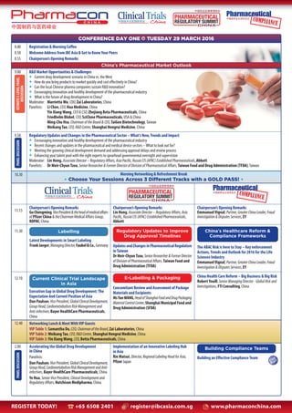 Pharmaceutical Congress China 29-30 March 2016 | PDF
