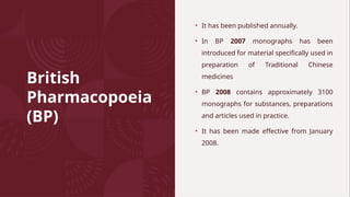 PHARMACOPOEIA : the book of formulation . | PPTX