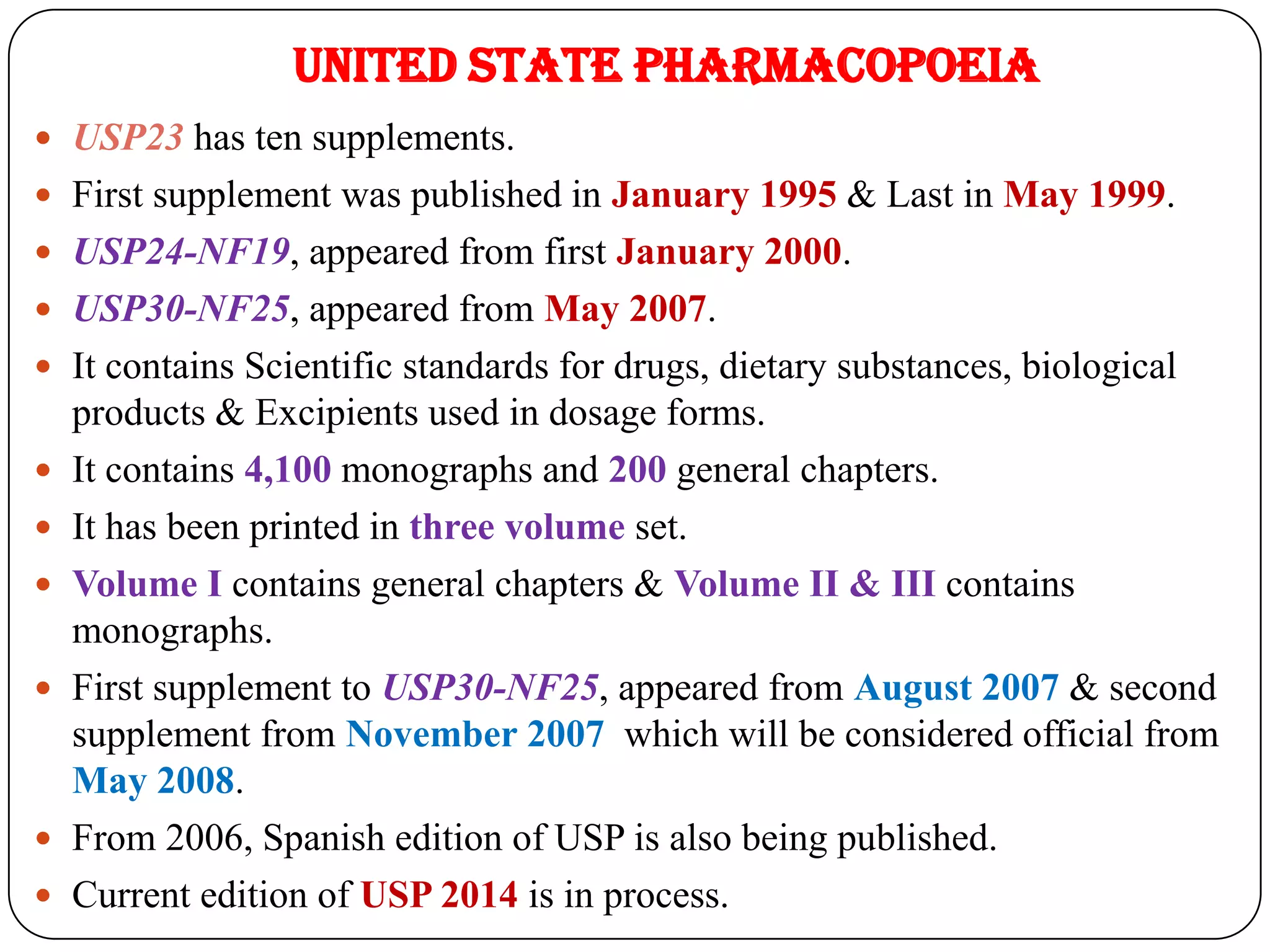 Pharmacopoeias | PPTX