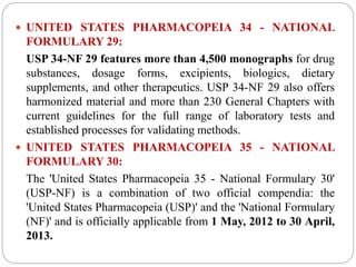 Pharmacopoeias | PPTX