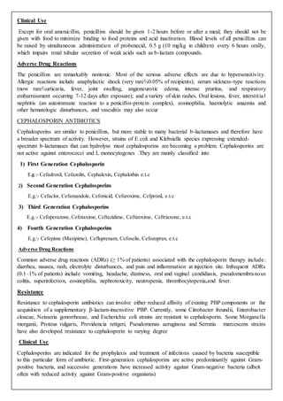 ANTIBIOTICS - ALL U WANT U KNW ( FOR MEDICAL& PHARMA STUDENTS) ! | DOCX