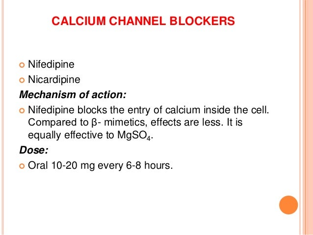 Procardia Dose For Contractions