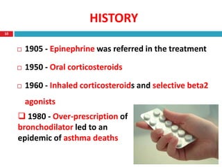 Pharmacotherapy in bronchial asthma and recent advances | PPTX