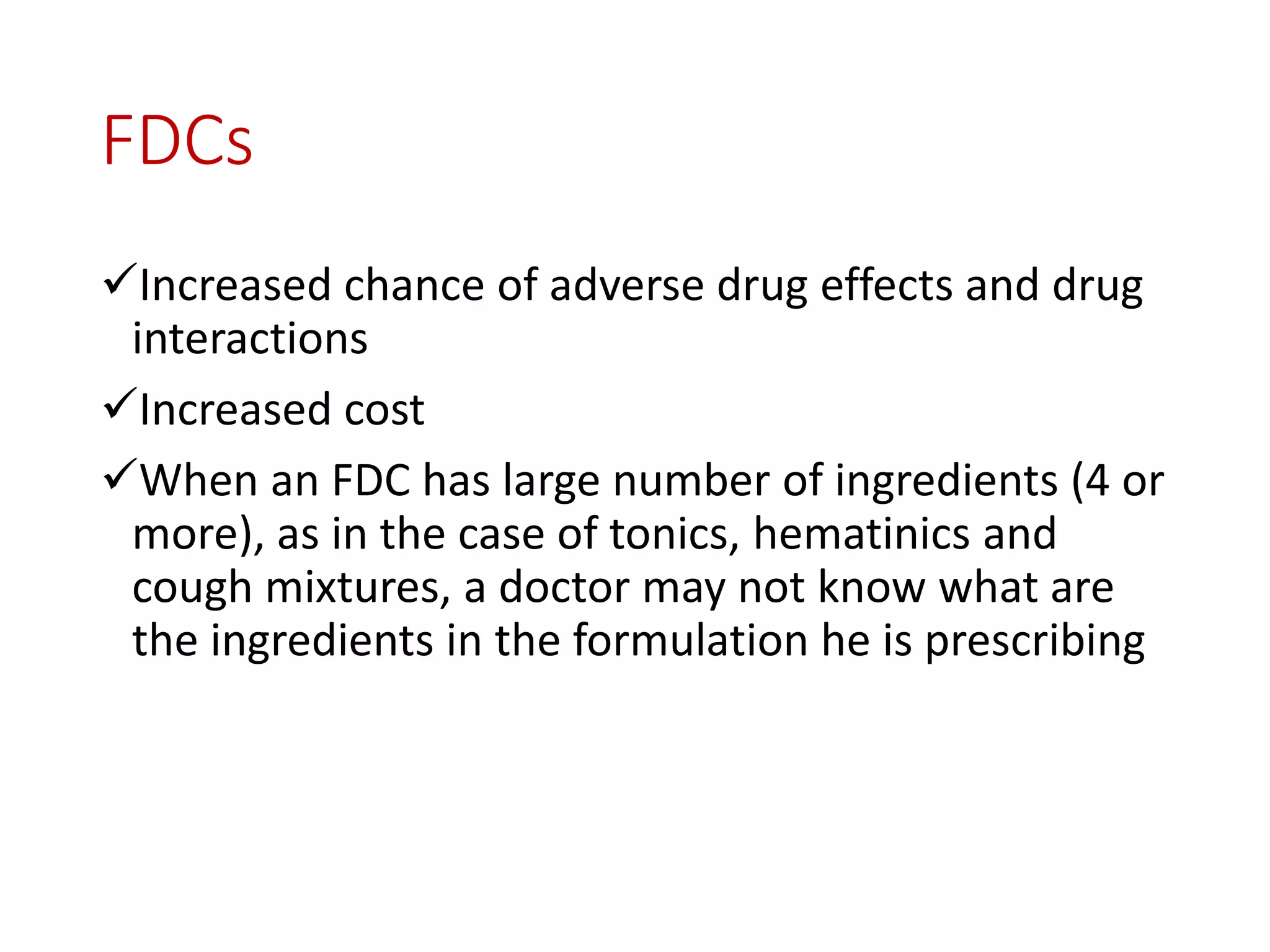 Fdc Medication Pharmacotherapy | PPTX