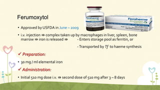 Pharmacotherapy of anaemia dr jayesh vaghela | PPTX